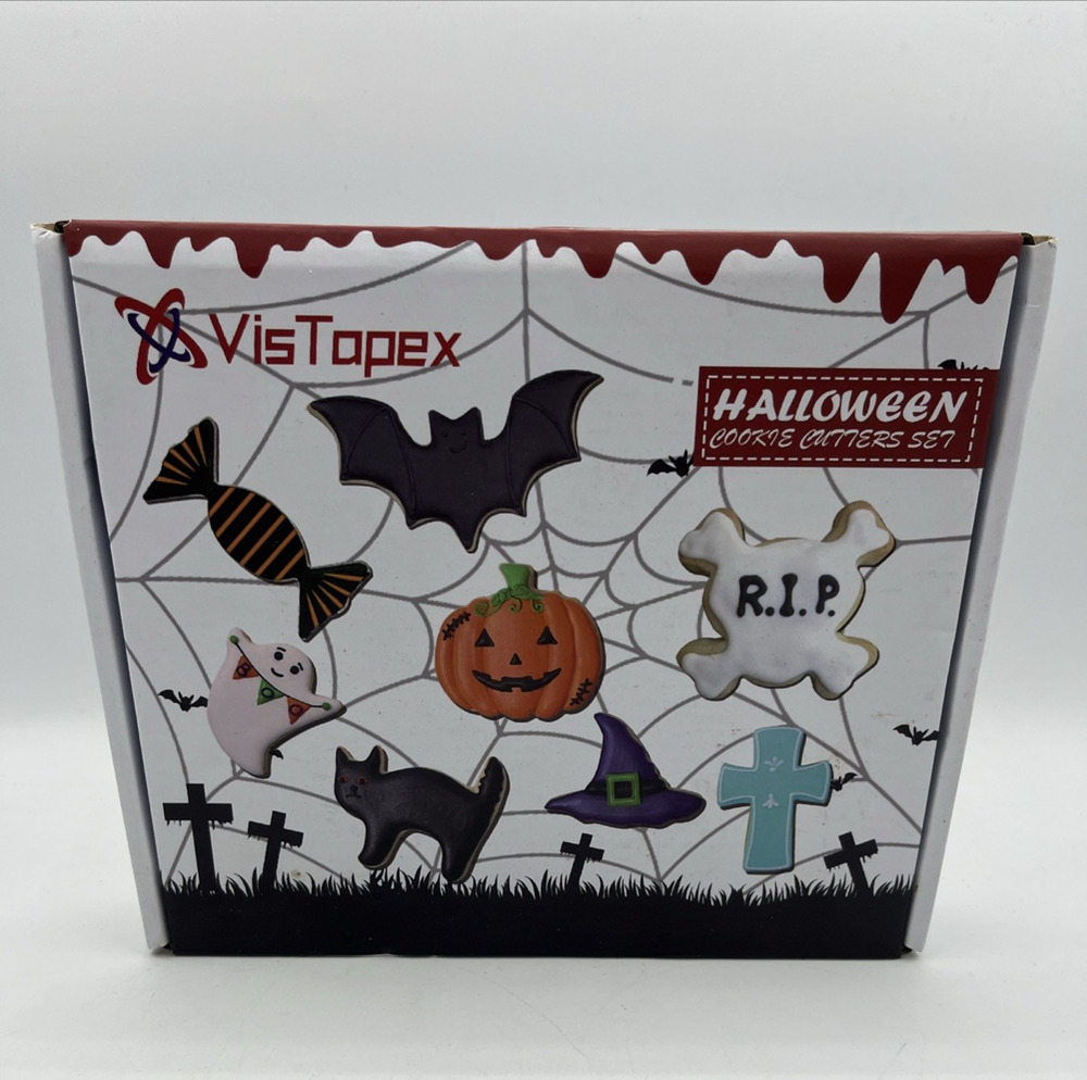 New Halloween Cookie Cutter Set 8 Pcs Stainless Steel Cutters Gothic Witch Cross